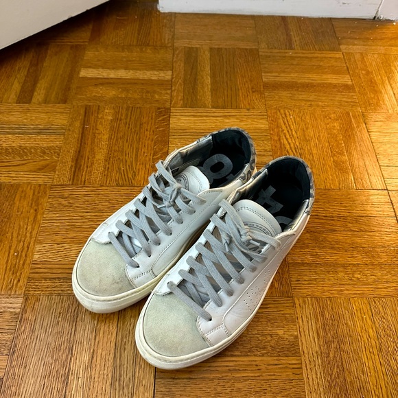 P448 Thea white/leopard sneakers - Picture 1 of 3